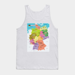 Administrative map of Germany Tank Top